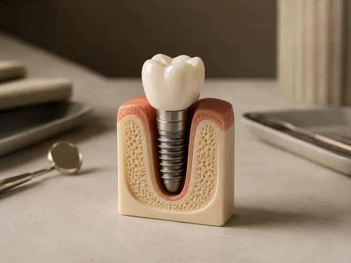 Modelo odontológico de implante dentário